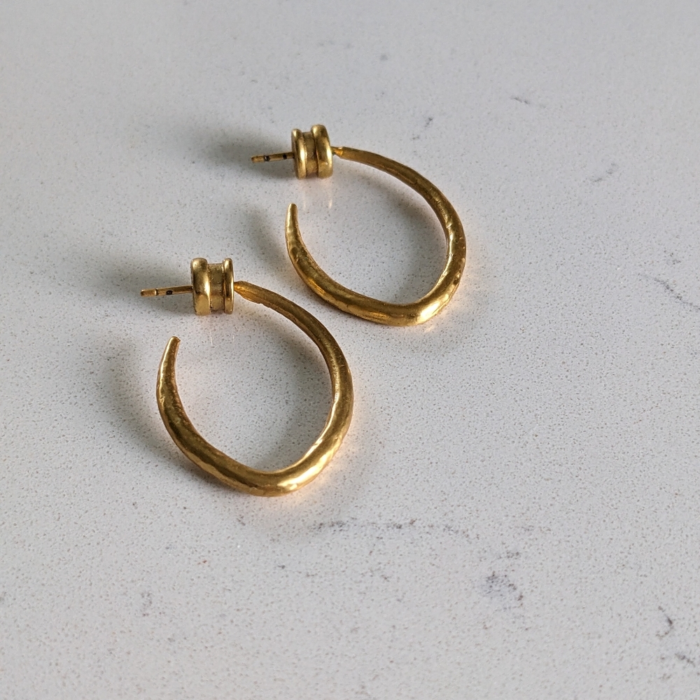 Julie Vos Fleur-de-lis Hoop Earrings